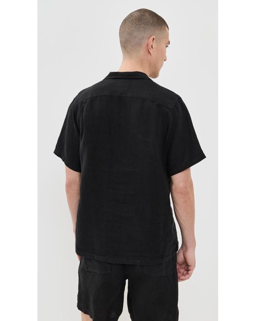 Bather Black Linen Shirt for men