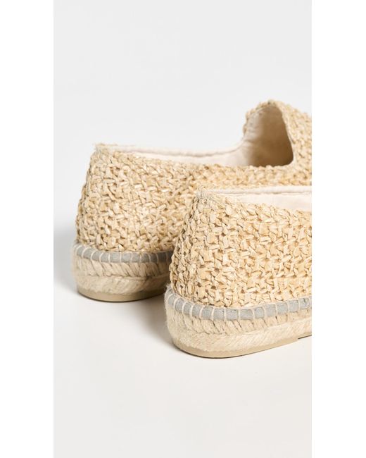 Manebí White Flat Raffia Espadrilles
