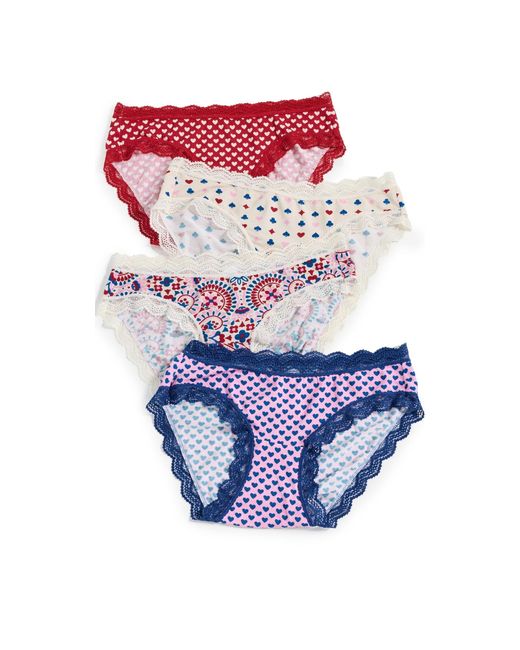 Stripe & Stare Blue Original Knicker Four Pack