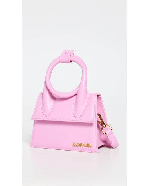 Jacquemus Leather Le Chiquito Noeud Satchel in Light Pink (Pink) | Lyst ...