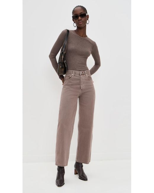 Agolde Brown Delphi Slim Tee