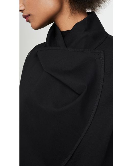 Spanx Black Faux Leather Convertible Jacket