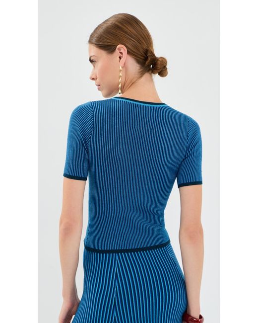 Escvdo Blue Lienzo Knit Top