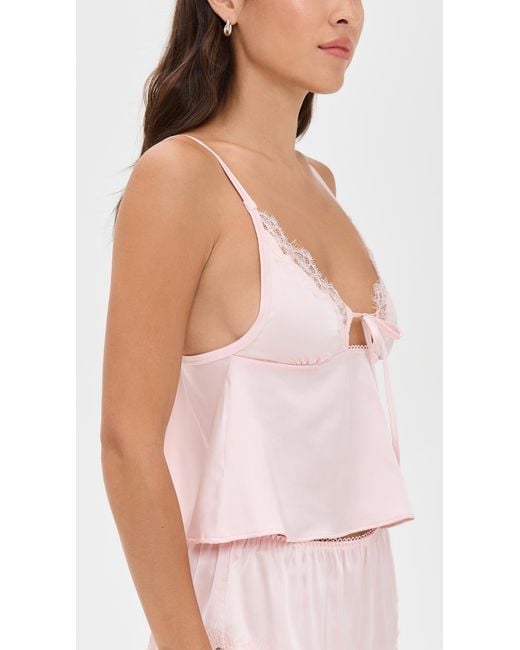 KAT THE LABEL Pink Sorrento Camisole