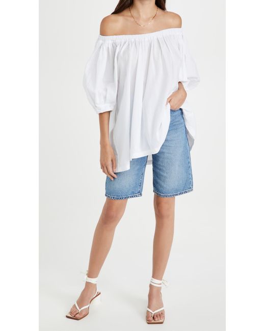 Wilt Cotton Poplin Off Shoulder Tunic 