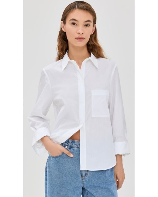Twp White Boyfriend Shirt
