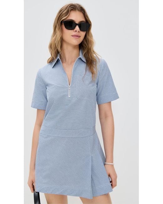 ALIGNE Blue Yolanda Gingham Mini Dress