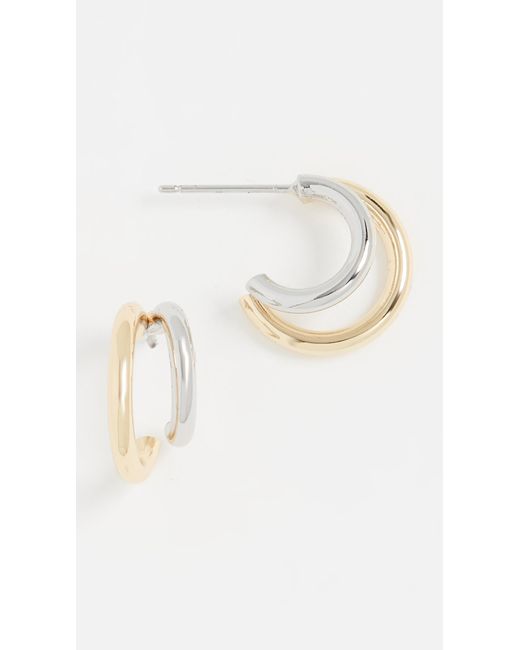 Shashi Metallic Gemini Hoops
