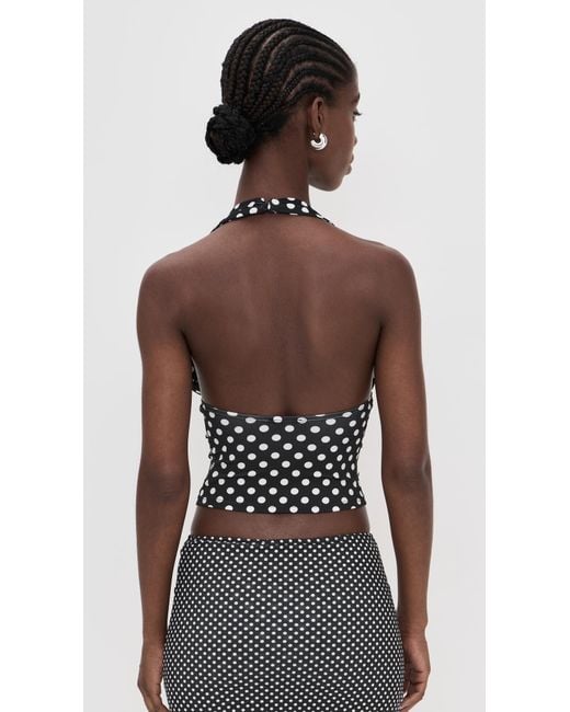 Miaou Black Mathilde Halter Top