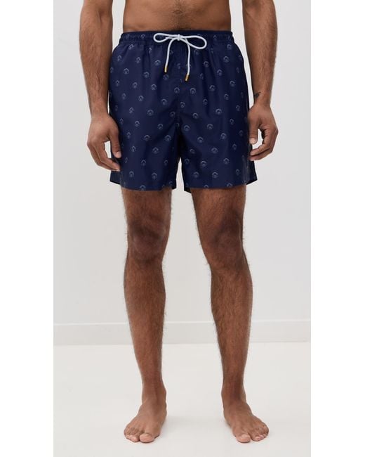 Ancora Blue Nebulic Swim Trunks 5.5 for men