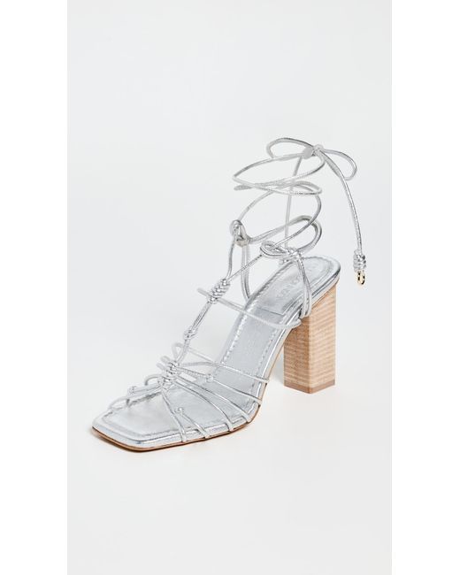Ulla Johnson White Knotted High Heel Sandals