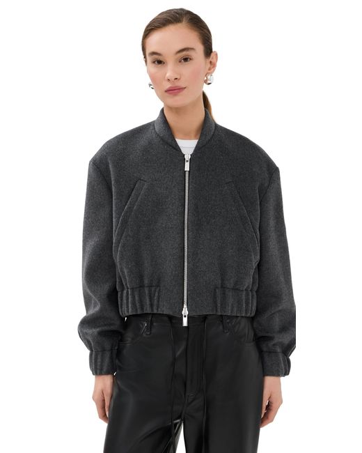 Another Tomorrow Black Bomber Jacket