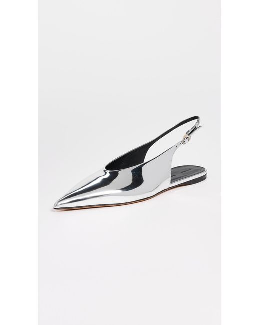 Proenza Schouler Black Slash Flat Slingbacks