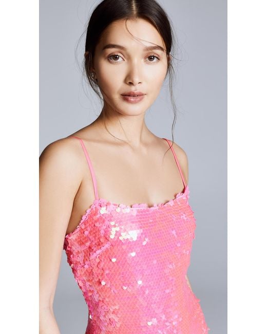 Milly pink top sequin dress
