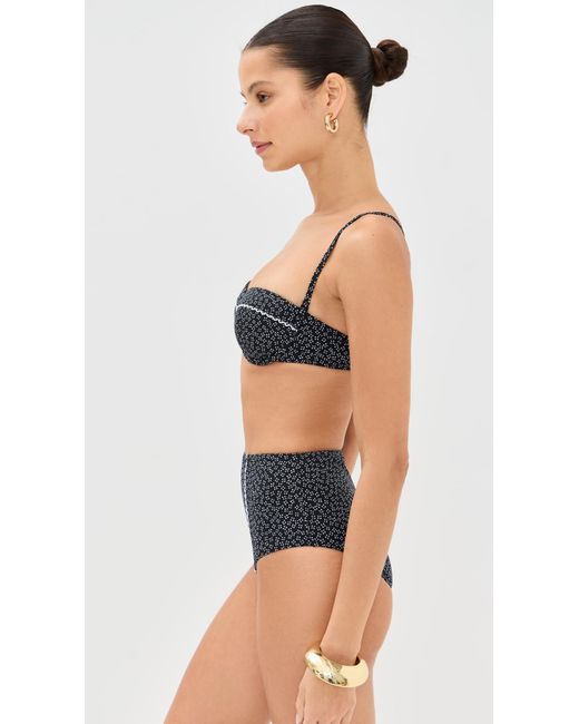 Staud Black Jo Balconette Bikini Top