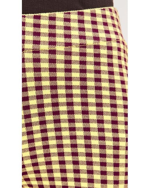Le Bos Natural Gingham Flare Pants
