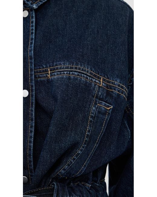 3.1 Phillip Lim Blue Boxy Jacket With Waist Ties