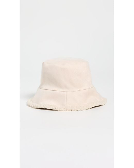 Hat Attack Natural Sherpa Reversible Bucket Hat