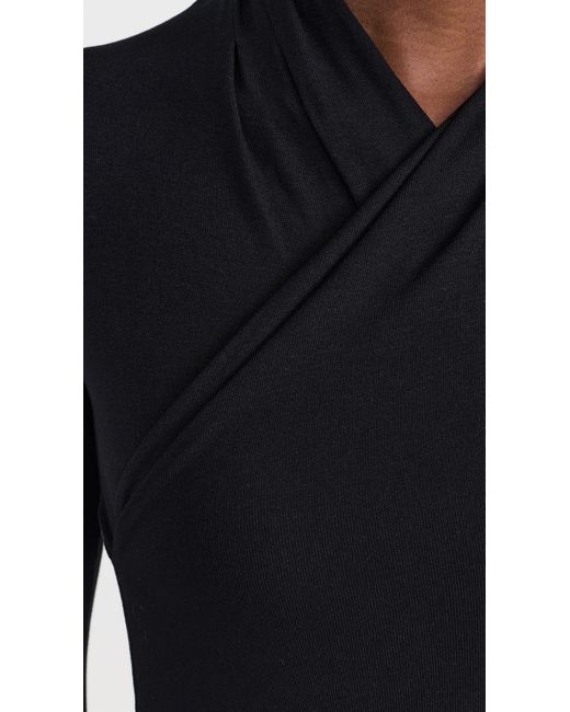 Vince Black Fixed Wrap Top