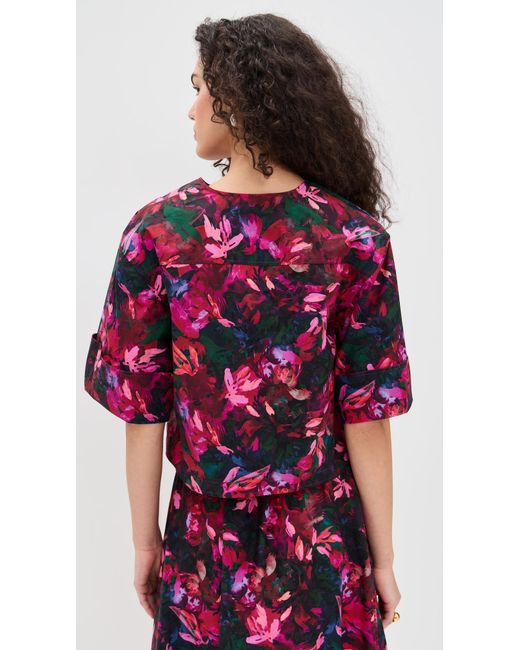 Ulla Johnson Red Suri Blouse