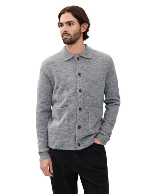Rhythm Gray Mohair Whip Stitch Knit for men