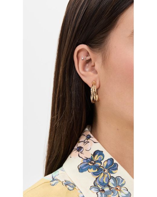 Argento Vivo Metallic Post Twisted Lay Hoops