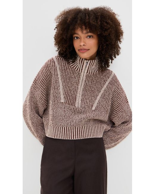 Staud Black Cropped Hampton Sweater