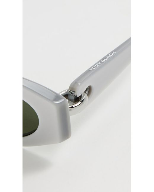 Tory Burch Metallic Oval Sunglasses