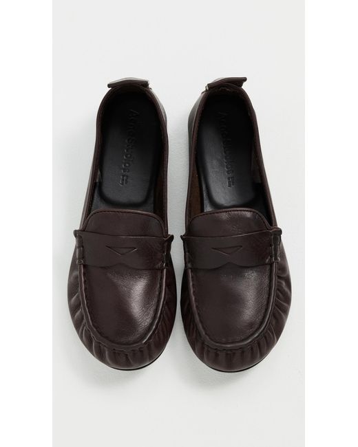 Acne Brown Leather Flats