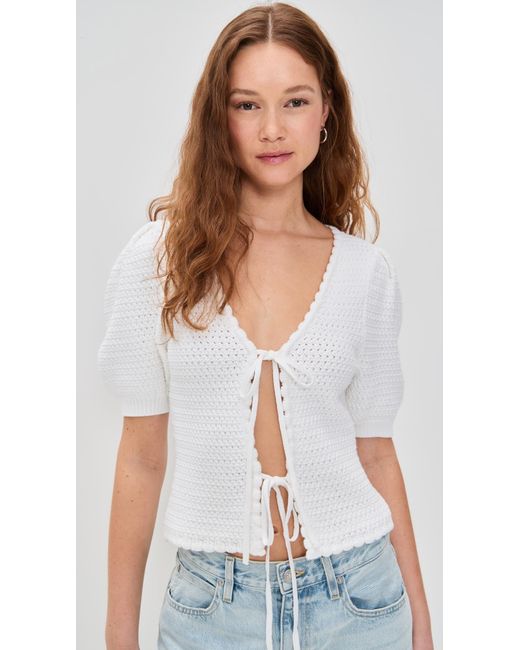 Splendid White Beverley Sweater