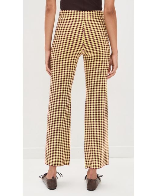 Le Bos Natural Gingham Flare Pants