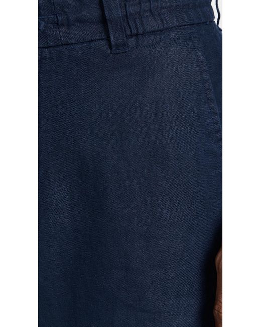 NN07 Blue Seb Linen Shorts for men