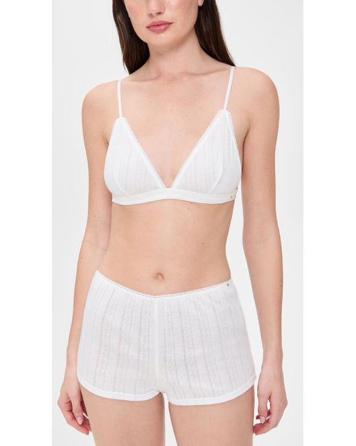 Anine Bing White Eldra Triangle Bra