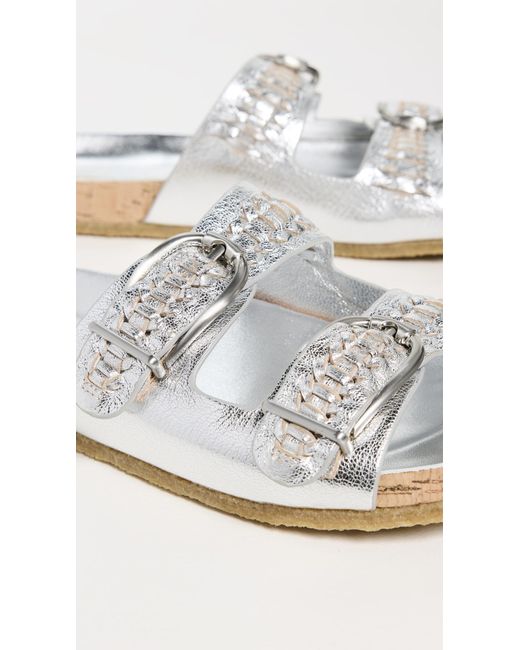 Veronica Beard Black Paige Slides