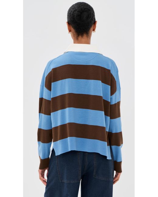 Jonathan Simkhai Blue Carson Rugby Polo