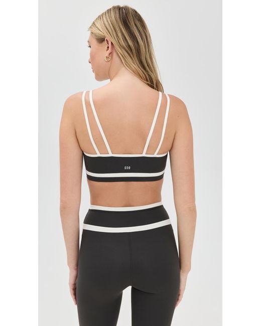 Splits59 Black Eva Rigor Double Strap Bra