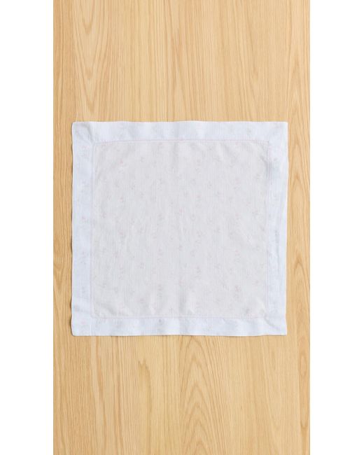 LoveShackFancy White Yarn Dye Printed Napkin Set