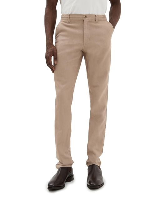 Taylor Stitch Natural Carmel Cotton Linen Pants for men