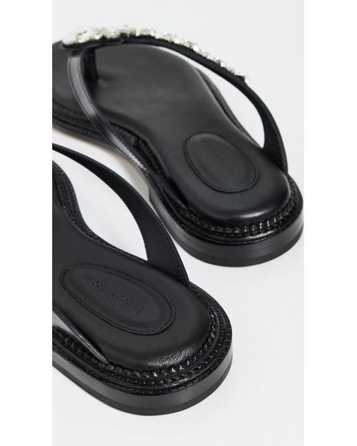 Simone Rocha Black Embellished Thong Sandals