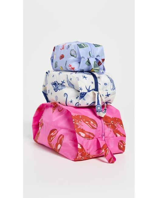 Baggu Pink 3D Zip Set