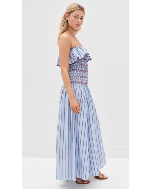 Line & Dot Blue Getty Dress