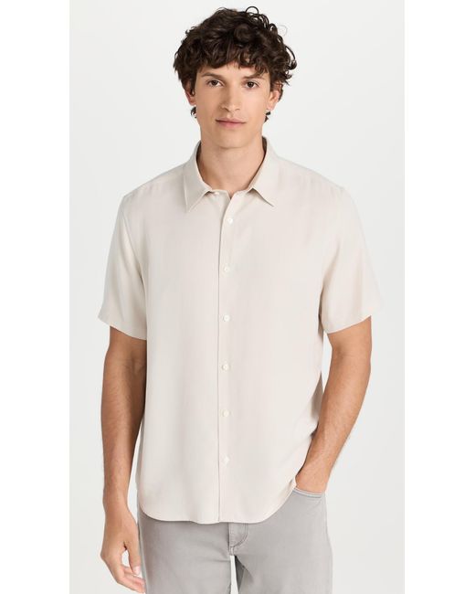 Theory White Irving Hort Leeve Hirt New And for men
