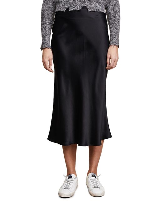 Anine Bing Bar Silk Skirt in Black - Save 27% - Lyst