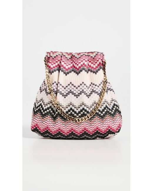 Missoni Pink Drawstring Pouch Chain