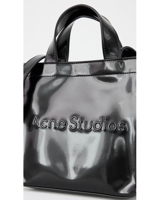 Acne Black Logo Shopper Mini Tote