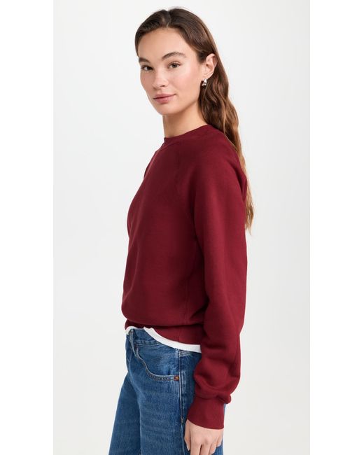 Re/done Red Classic Crewneck Sweatshirt