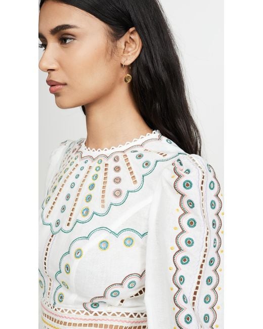 Zimmermann Peggy Multi Short Dress in White | Lyst