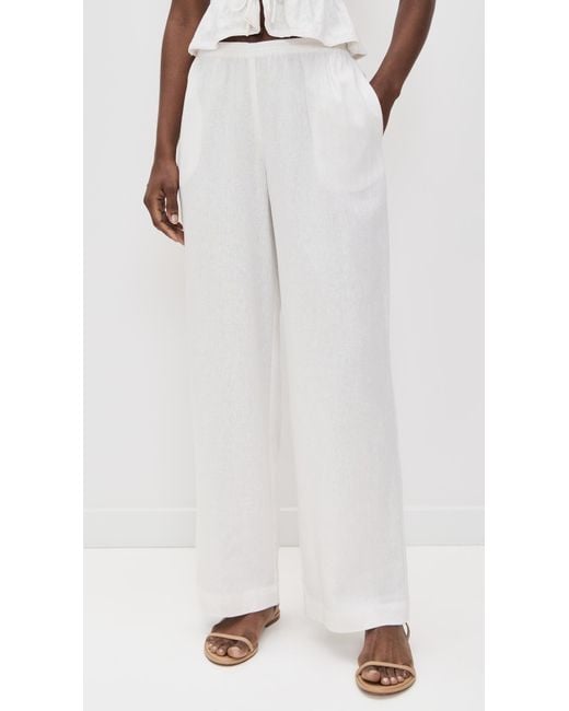 Wayf White Clara Pants