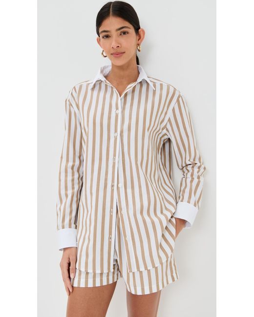 Le Bos White Cecillia Button Down