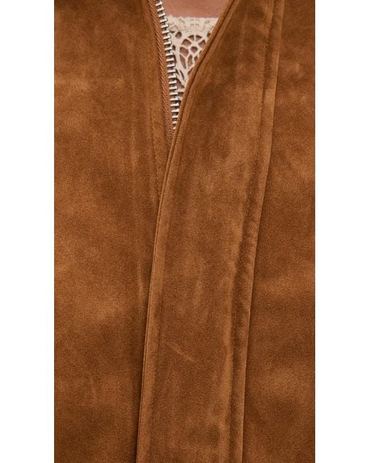 Bailey Rose Brown Faux Suede Jacket